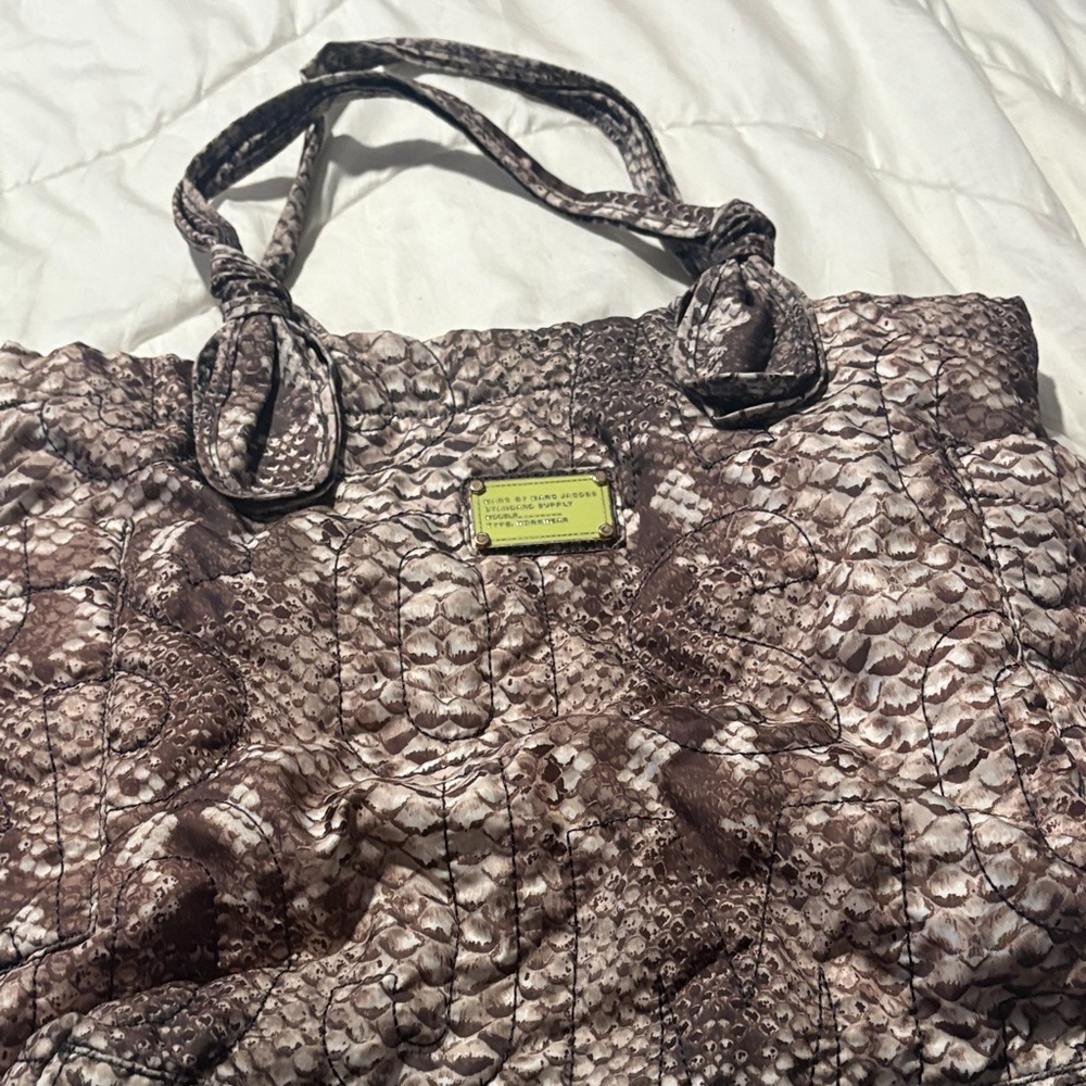 Marc Jacobs Brown Snake Print Tote
